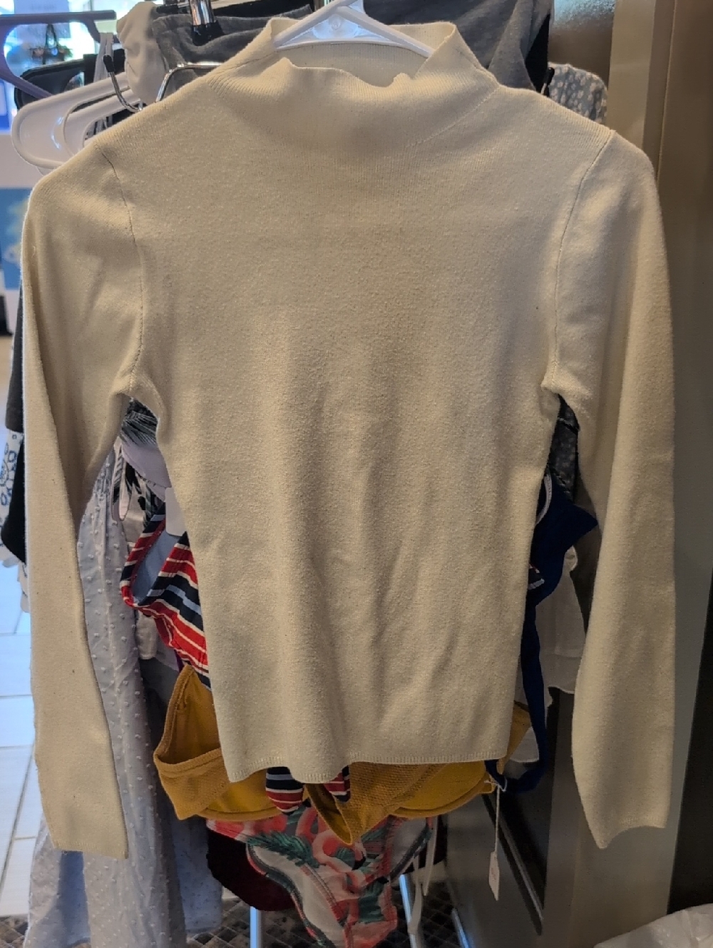 Blu Pepper Cream Turtleneck Sweater